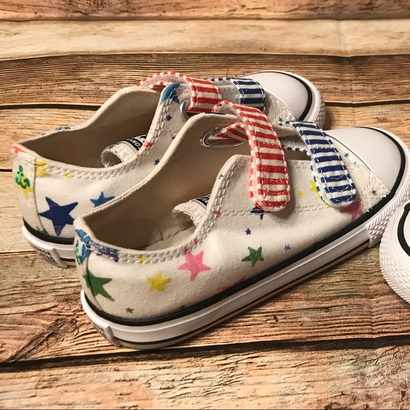 New Velcro converse Noe & Zoe Berlin stars stripes - Picture 3 of 3